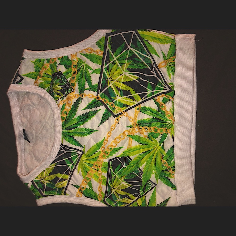 Leaf Crop top with chains